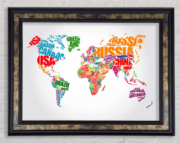 Map Of The World 5 Framed Print