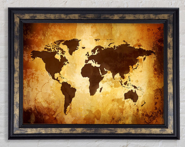 Map Of The World 12 Framed Print