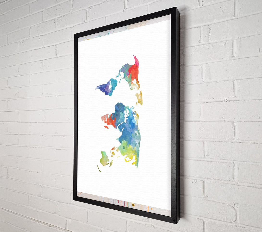  A Canvas Print of Map Of The World 10 Canvas Wall Art