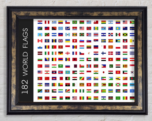 World Flags Framed Print