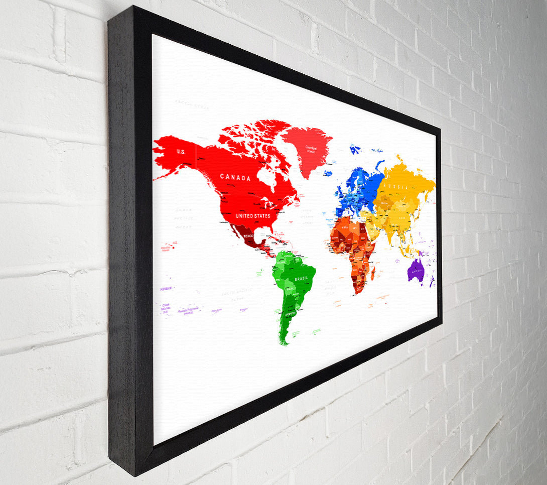  A Canvas Print of Map Of The World 9 Canvas Art