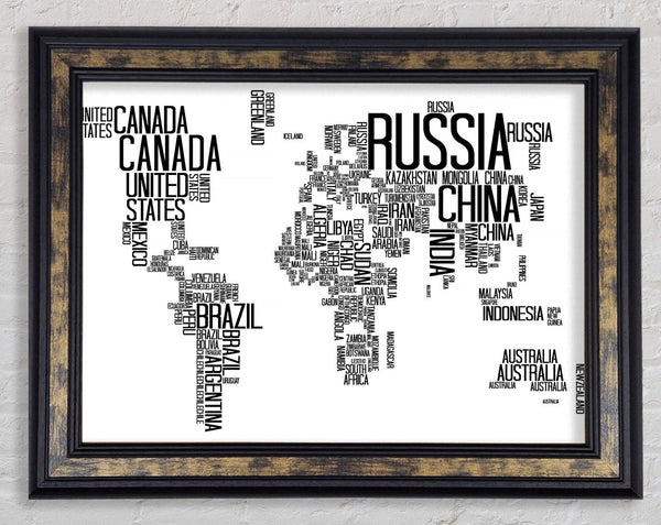Map Of The World 7 Framed Print