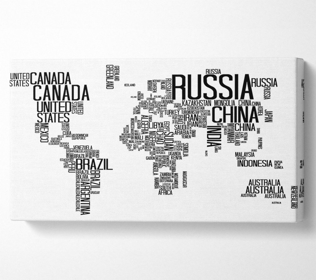  A Canvas Print of Map Of The World 7 Canvas Wall Art