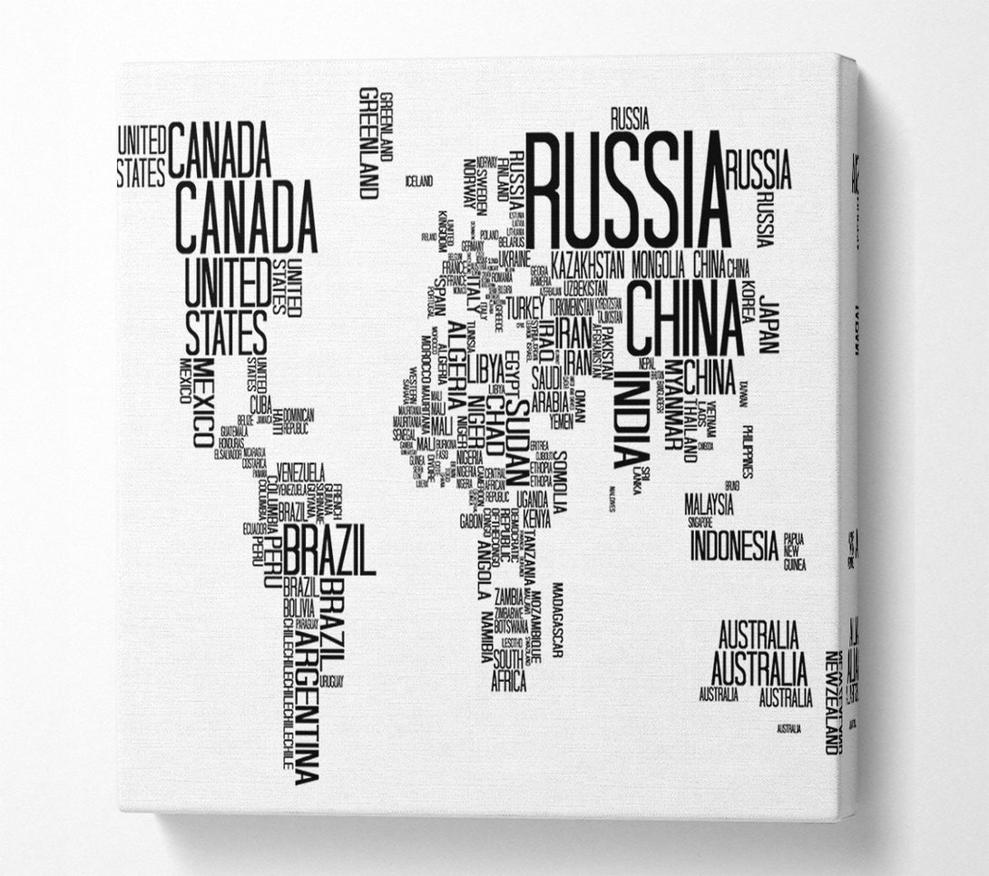  A Canvas Print of Map Of The World 7 Canvas Wall Art