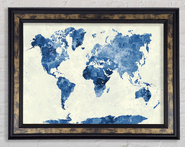 Map Of The World 4 Framed Print