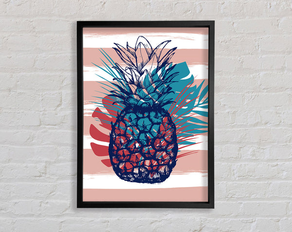 Pop-Art-Ananas-Palmblätter
