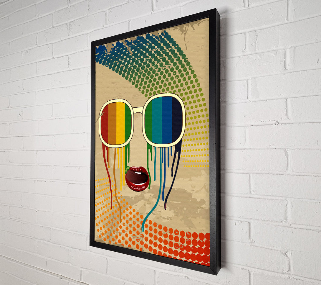  A Canvas Print of Rainbow Retro Shades Canvas Art