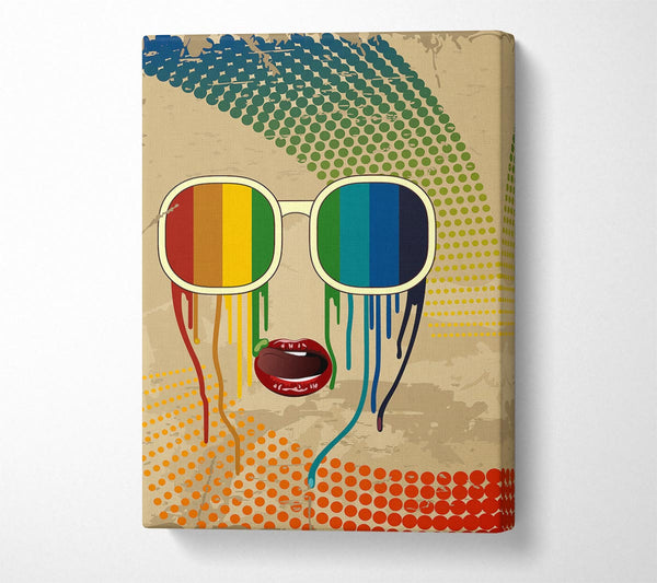  A Canvas Print of Rainbow Retro Shades Canvas Art