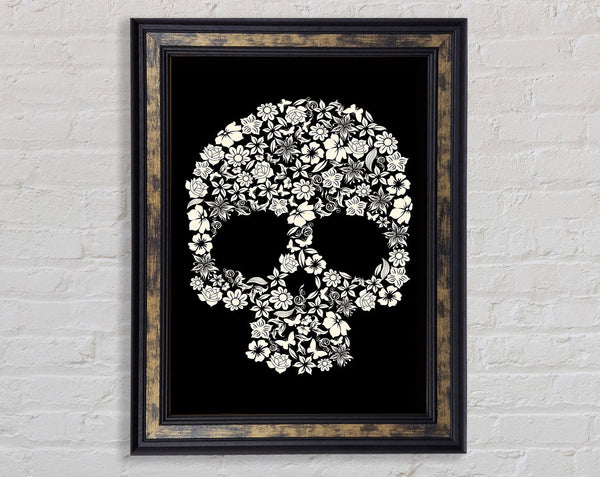 Flower Skull 1 Framed Print