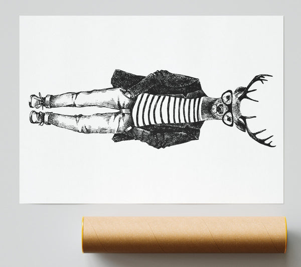 Steve The Stag Giclee Print