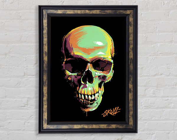 Pop Art Skull Framed Print