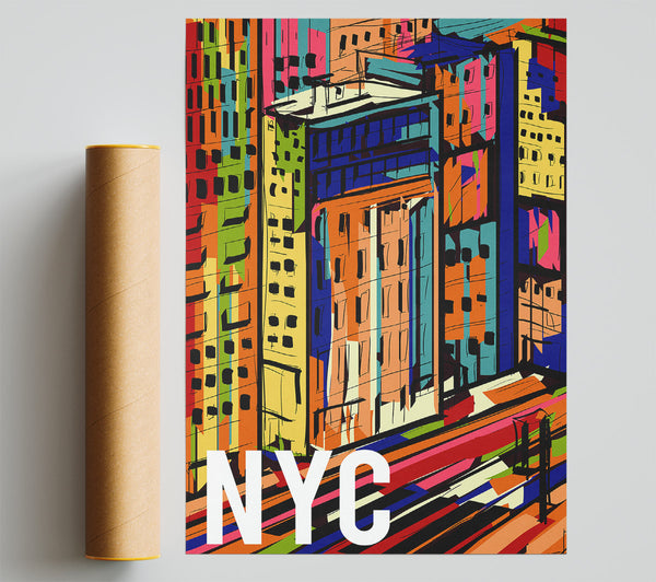 Nyc Colourful City Poster