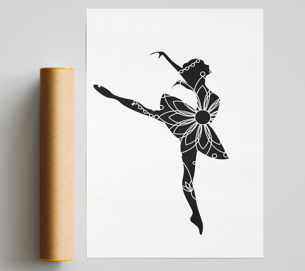Ballerina Flower Poster