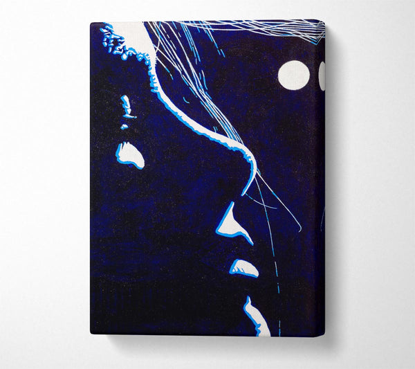  A Canvas Print of Woman By The Moonlit Night Canvas Print