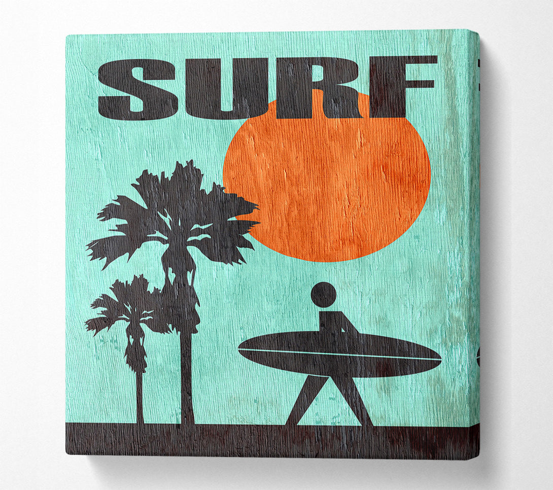 A Canvas Print of Surf Time Canvas Wall Art