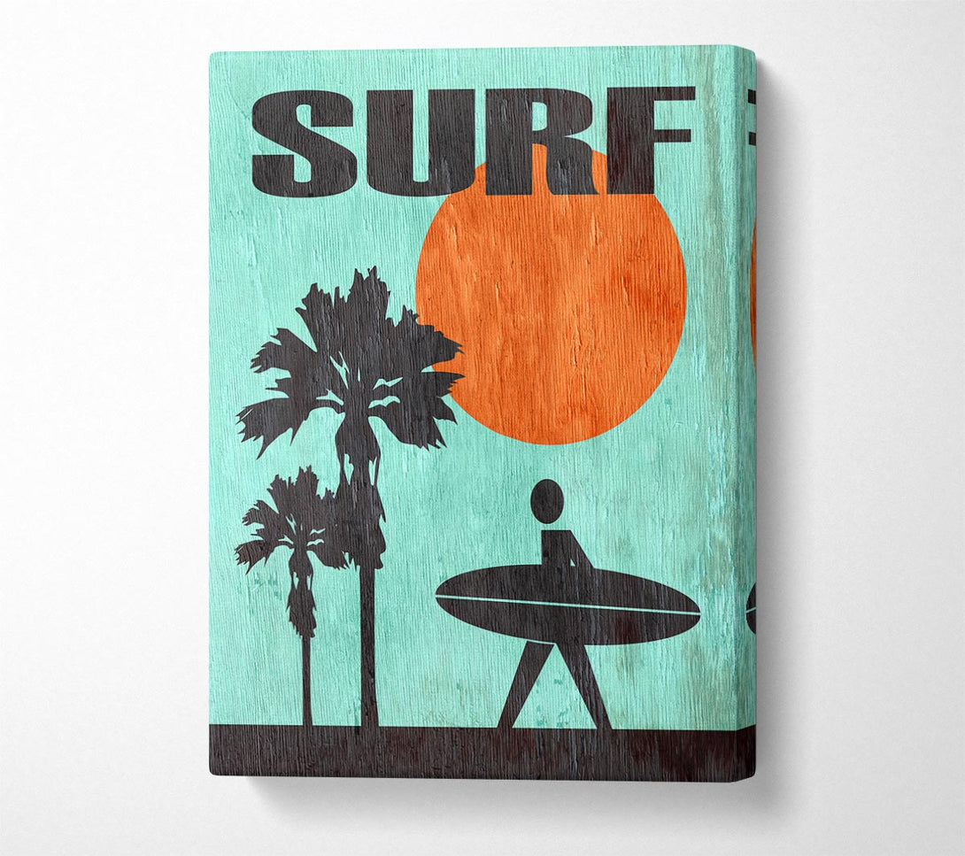  A Canvas Print of Surf Time Canvas Wall Art