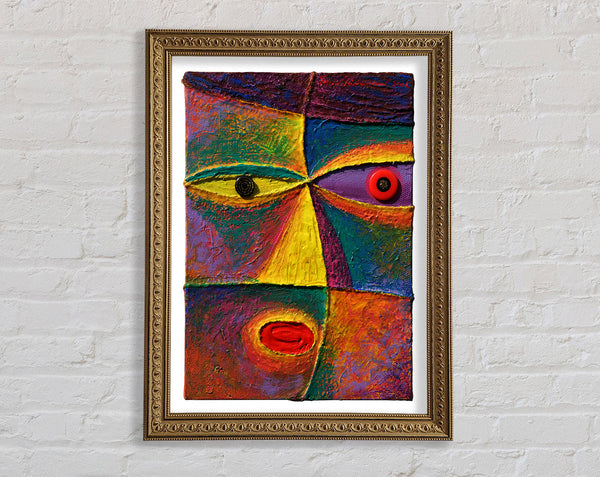 Button Eyes Framed Print