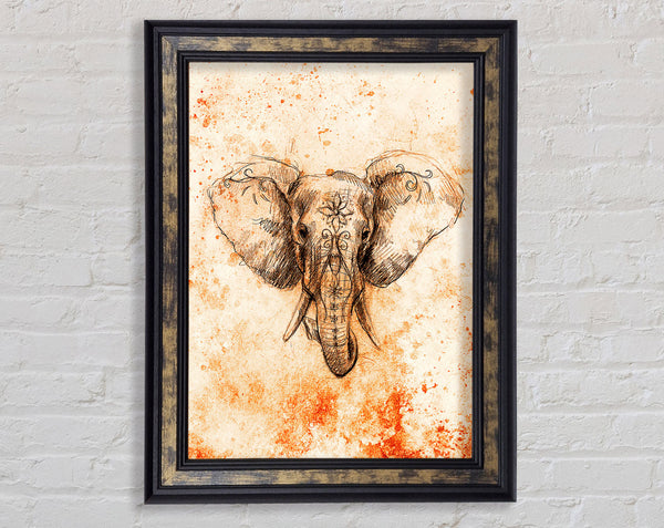 Indian Elephant Framed Print
