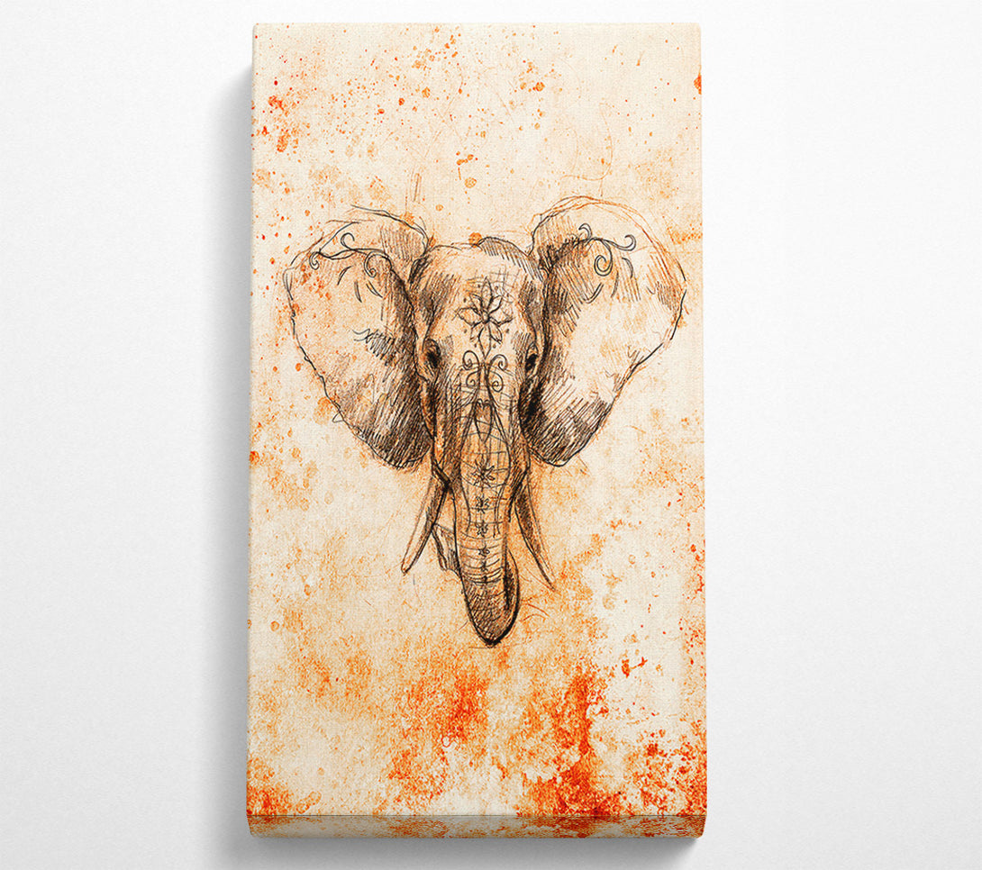  A Canvas Print of Indian Elephant Canvas Art