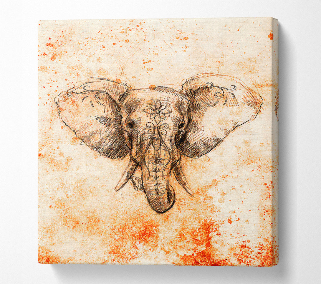  A Canvas Print of Indian Elephant Canvas Art