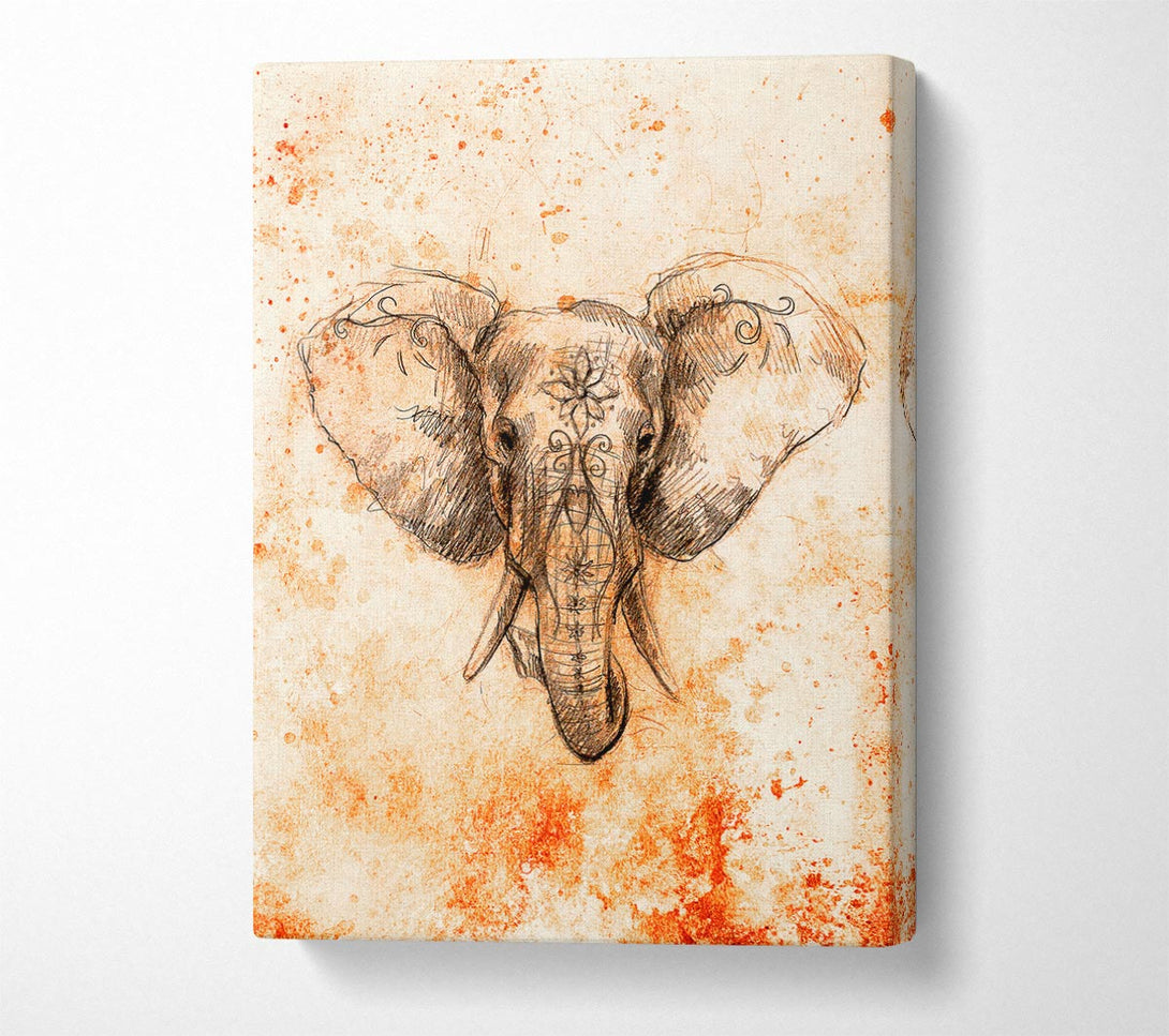  A Canvas Print of Indian Elephant Canvas Art