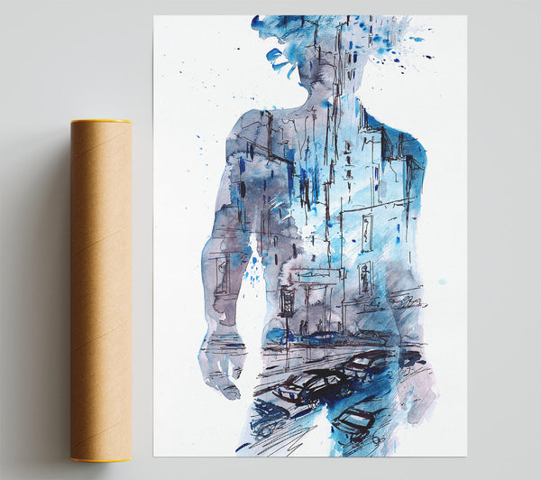 Man In The City Print