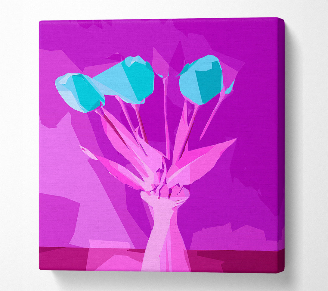 A Canvas Print of Pop Art Tulips Canvas Wall Art