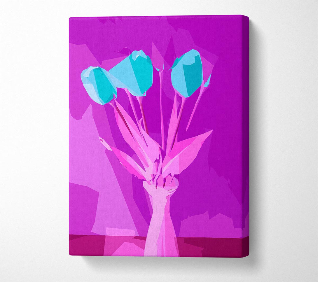  A Canvas Print of Pop Art Tulips Canvas Wall Art