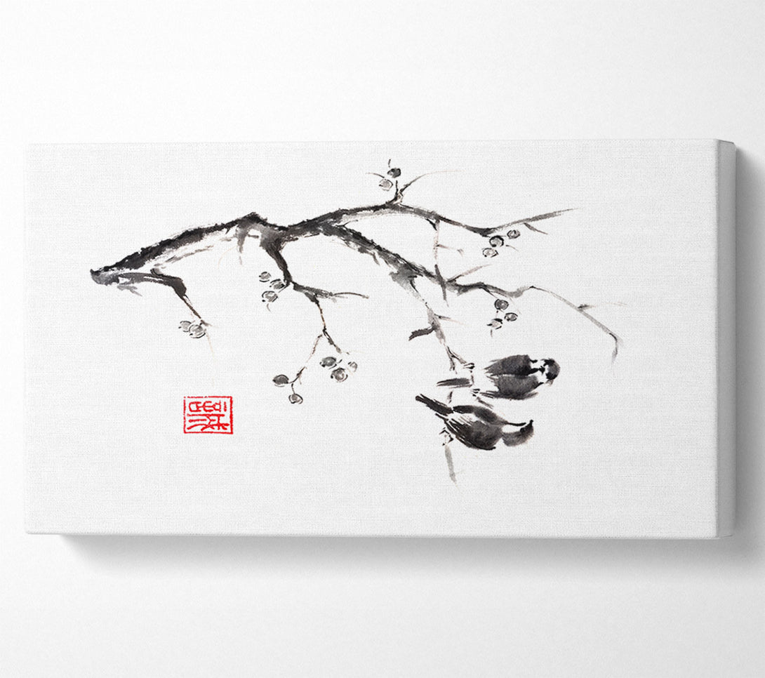  A Canvas Print of Chinese Birds In The Branch Canvas Art