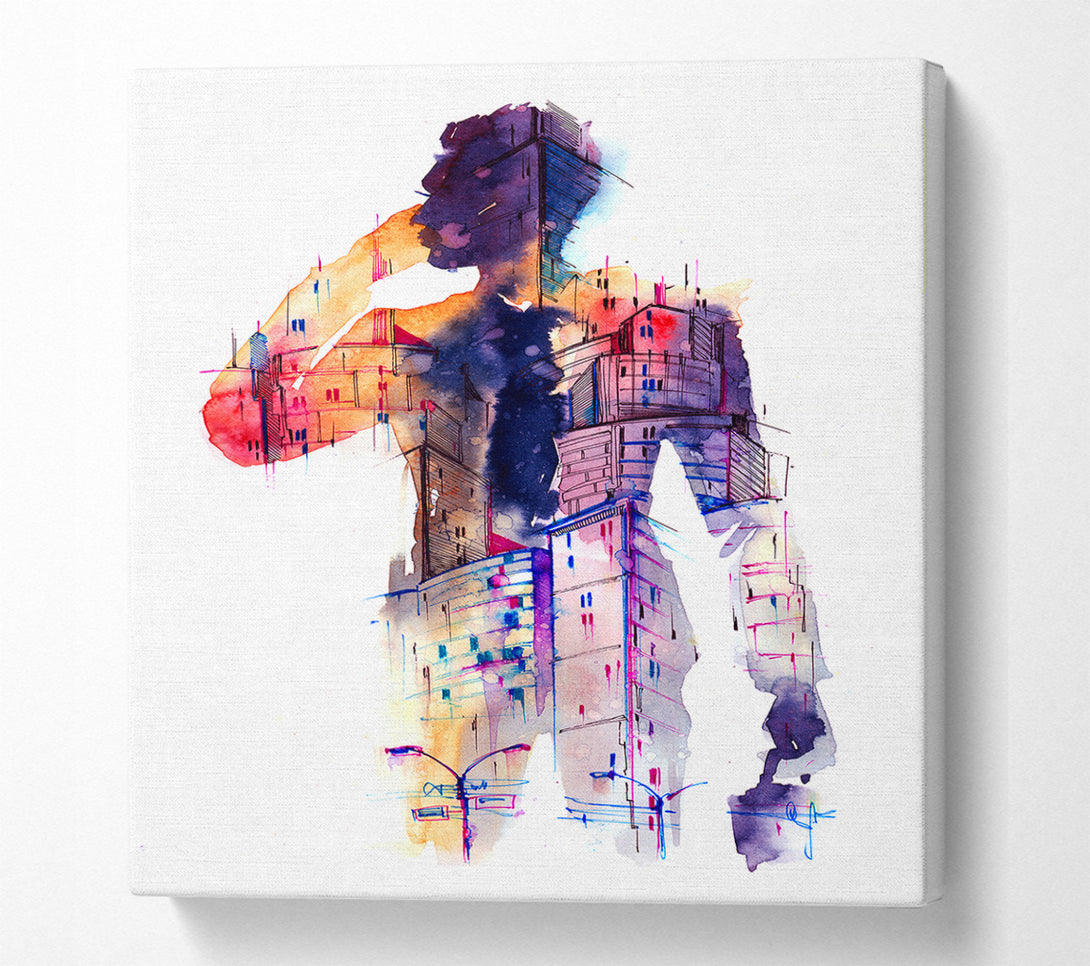  A Canvas Print of Man Of The City Canvas Wall Art