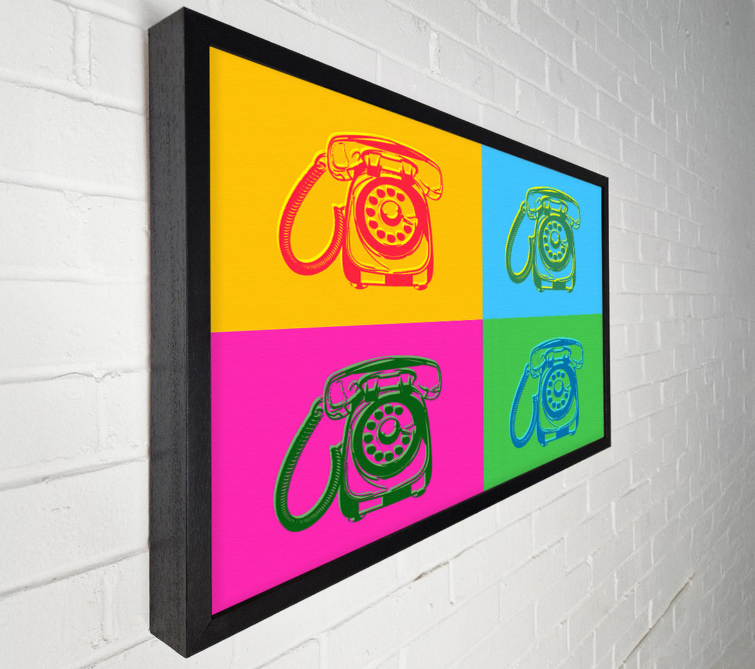  A Canvas Print of Pop Art Retro Telephones Canvas Print