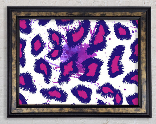 Pop Art Leopard Print Framed Print