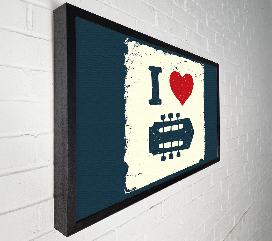 A Canvas Print of I Love Guitar Canvas Art