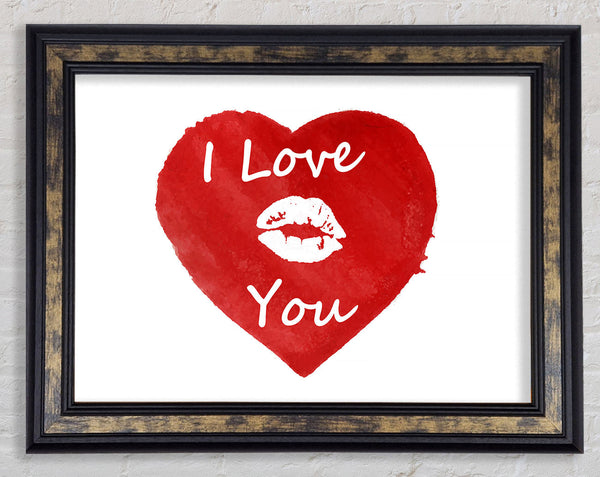 I Love You 2 Framed Print