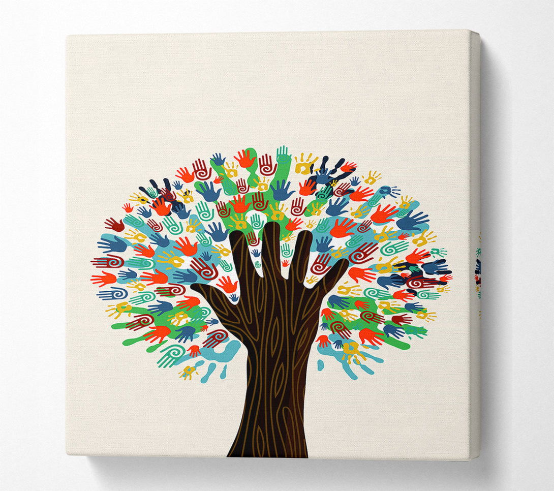  A Canvas Print of Hands Of Life Canvas Art