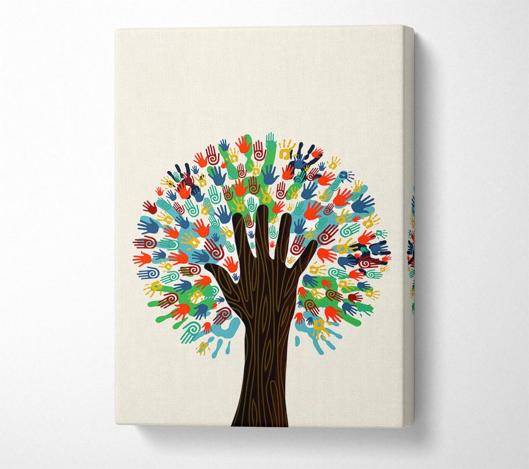  A Canvas Print of Hands Of Life Canvas Art
