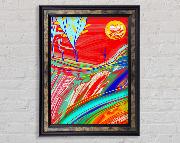 Melting Into The Sun Framed Print