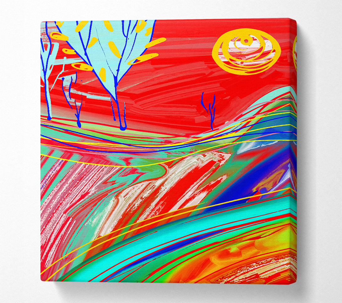  A Canvas Print of Melting Into The Sun Canvas Print