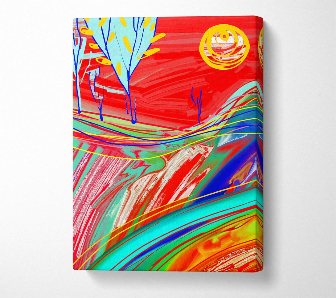  A Canvas Print of Melting Into The Sun Canvas Print