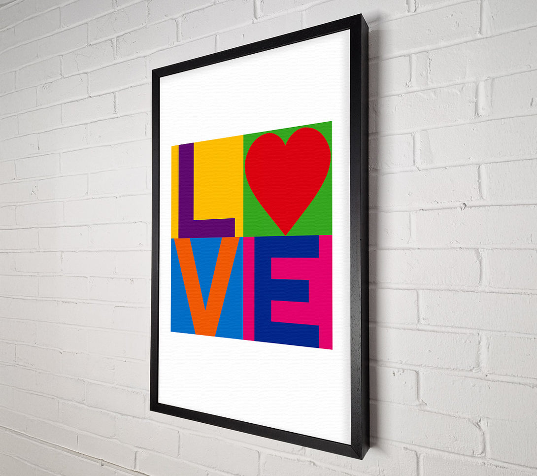  A Canvas Print of Love Colours Canvas Wall Art