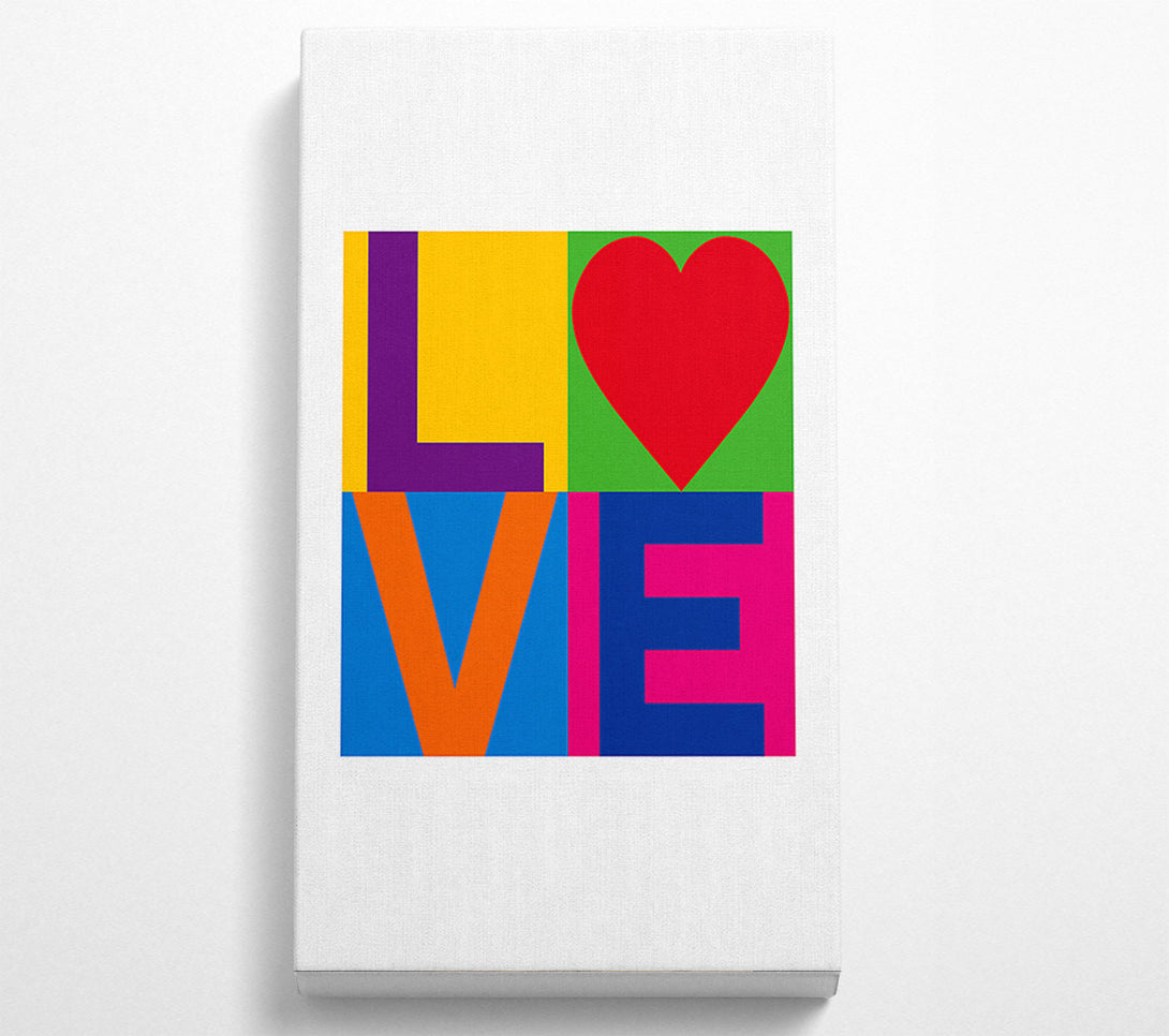  A Canvas Print of Love Colours Canvas Wall Art