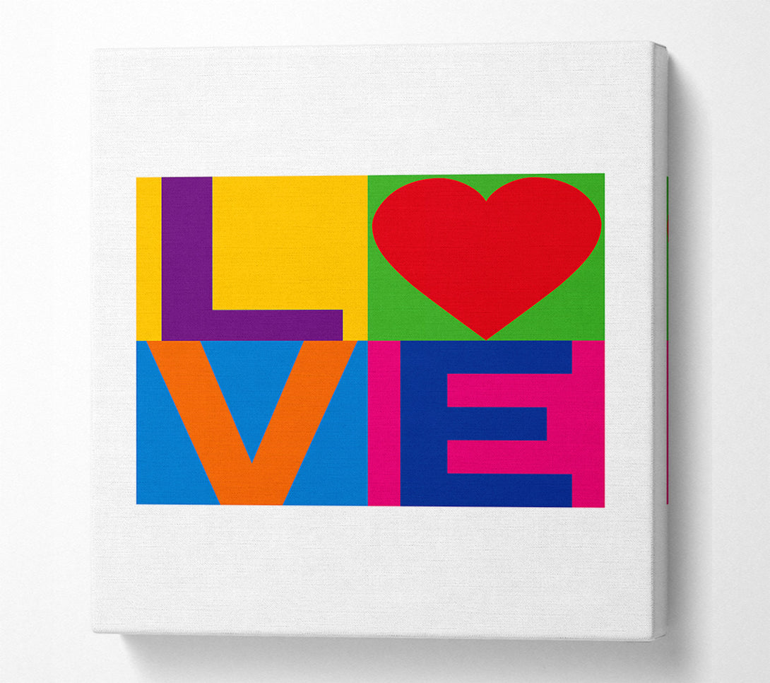  A Canvas Print of Love Colours Canvas Wall Art