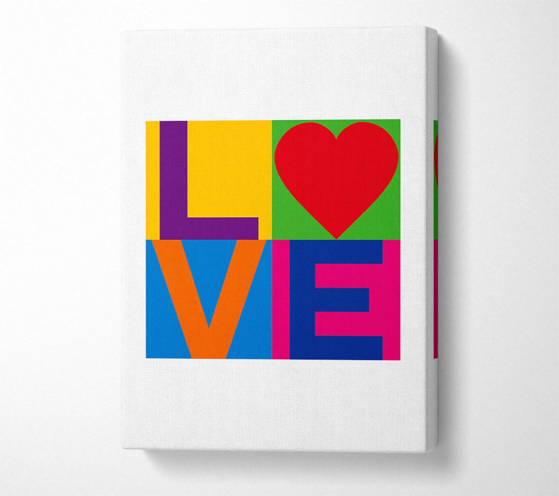  A Canvas Print of Love Colours Canvas Wall Art