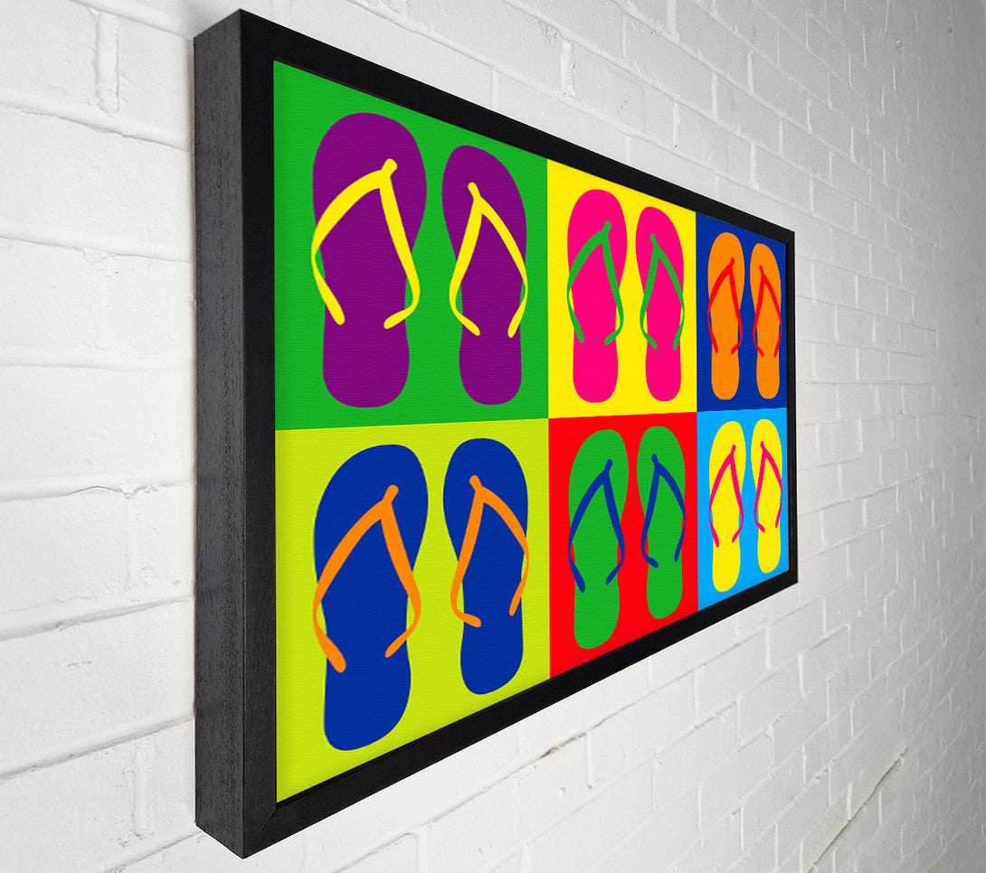  A Canvas Print of Pop Art Flip Flops Canvas Print