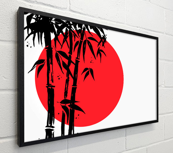 Black Bamboo In The Red Sun