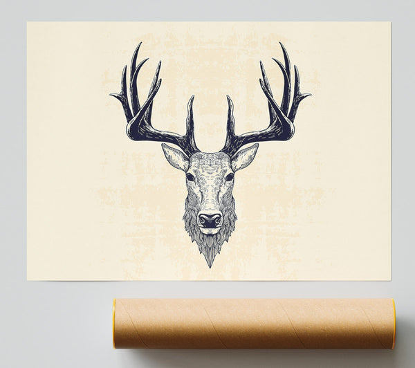Stag Head Giclee Print