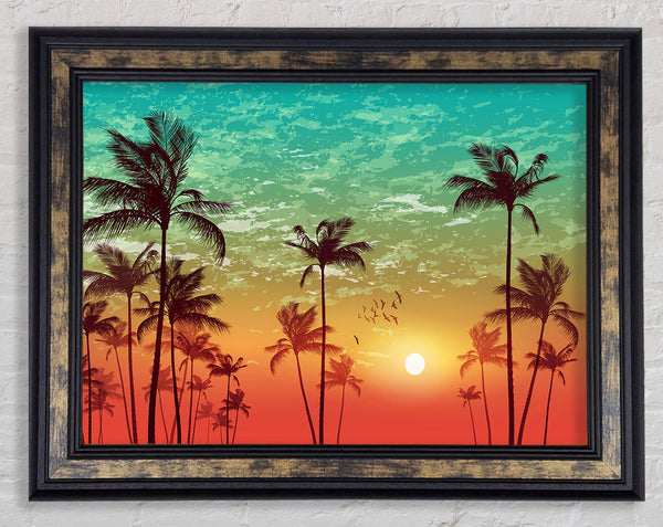 LA Sunset Skies Framed Print
