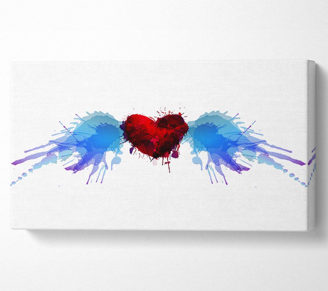  A Canvas Print of Love Heart Birds Canvas Art