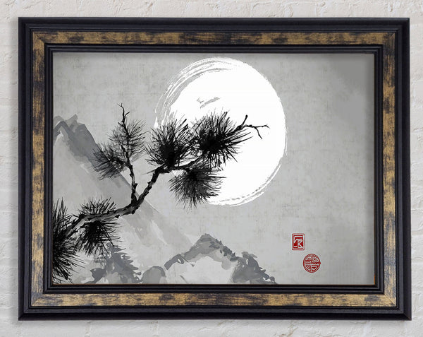 Chinese Mountain Tree Tops Framed Print