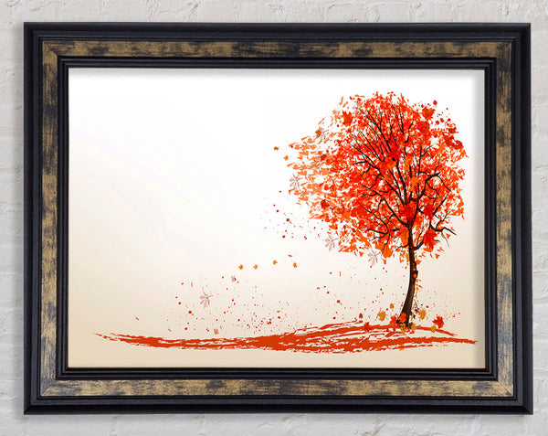 As The Leaves Fall Of The Autumn Tree Framed Print